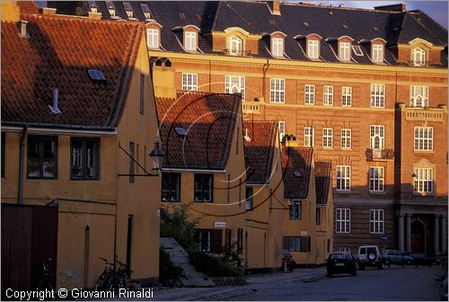 DENMARK - DANIMARCA - COPENHAGEN - quartiere di Nyboder fatto costruire da Christian IV per i suoi marinai