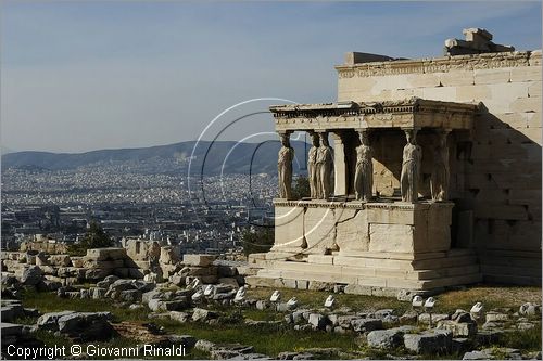 GREECE - ATENE - ATHENS - Acropoli - Acropolis - Eretteo - Erechtheum - Loggia delle Cariatidi -  Caryatid - Kariathide