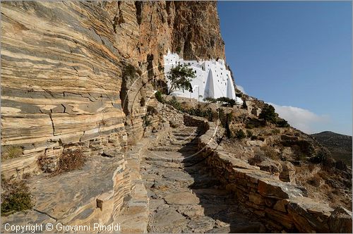 GRECIA - GREECE - Isole Cicladi - Amorgos - costa orientale - monastero Moni Hozoviotissis