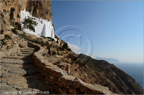 GRECIA - GREECE - Isole Cicladi - Amorgos - costa orientale - monastero Moni Hozoviotissis