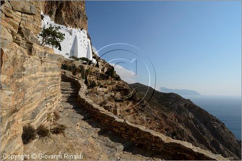 GRECIA - GREECE - Isole Cicladi - Amorgos - costa orientale - monastero Moni Hozoviotissis