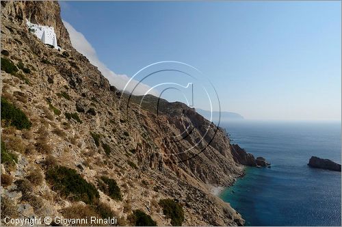 GRECIA - GREECE - Isole Cicladi - Amorgos - costa orientale - monastero Moni Hozoviotissis