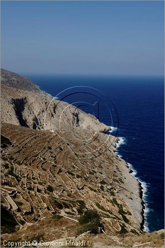 GRECIA - GREECE - Isole Cicladi - Folegandros - costa nord vista dalla Hora