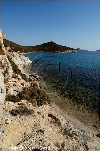 GRECIA - GREECE - Isole del Dodecaneso - Dodecanese Islands - Isola di Patmos - la costa presso Alyki Beach - tra Capo Tripiti e l'isoletta di Kedronisi