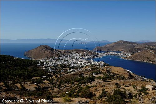 GRECIA - GREECE - Isole del Dodecaneso - Dodecanese Islands - Isola di Patmos - veduta dalla strada che porta alla Hora