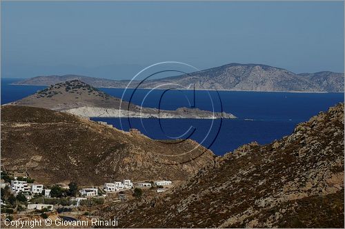 GRECIA - GREECE - Isole del Dodecaneso - Dodecanese Islands - Isola di Patmos - vista sulla costa orientale dalla Hora