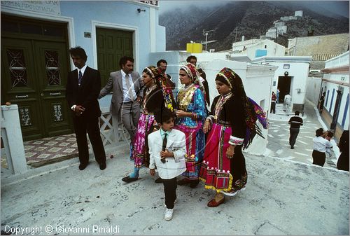GREECE (Dodecanese) Karpathos Island - GRECIA (Dodecanneso) Isola di Scarpanto - Olimbos - antico paese arroccato sul crinale ed isolato a nord dell'isola - una festa religiosa tradizionale