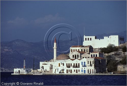 GREECE - (Dodecanese Island) - GRECIA (Dodecanneso) - ISOLA DI KASTELLORIZO (Megisti) - veduta dell'estremit del porto con la moschea