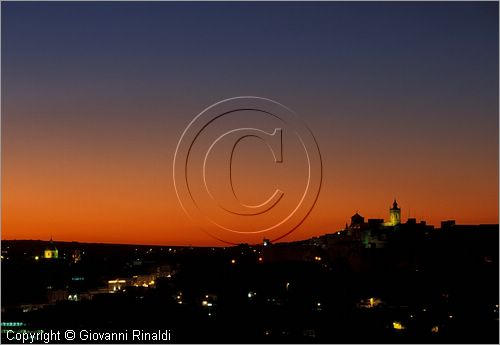 MALTA - GOZO ISLAND - Victoria (Rabat) - veduta al tramonto