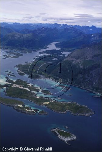 NORWAY - NORVEGIA - ISOLE LOFOTEN - veduta aerea presso Svolvaer