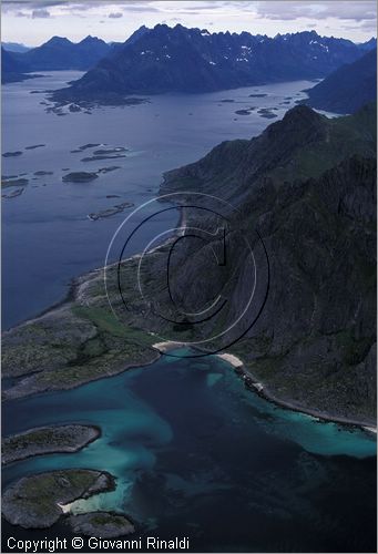 NORWAY - NORVEGIA - ISOLE LOFOTEN - veduta aerea presso Svolvaer