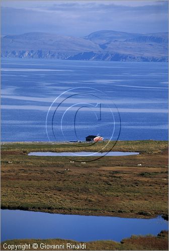 NORWAY - NORVEGIA - panorama sulla strada tra Kafjord e Repvag sul Porsangerfjord