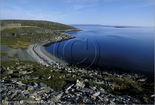 NORWAY - NORVEGIA - panorama sulla strada tra Kafjord e Repvag sul Porsangerfjord