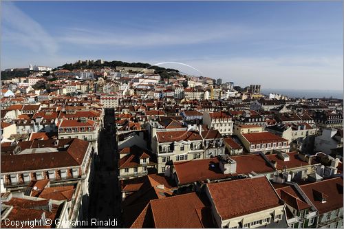 PORTUGAL - LISBON - LISBOA - PORTOGALLO - LISBONA - veduta della citt dall'elevador de Santa Justa