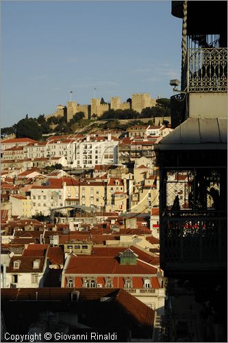 PORTUGAL - LISBON - LISBOA - PORTOGALLO - LISBONA - veduta della citt al tramonto dall'elevador de Santa Justa