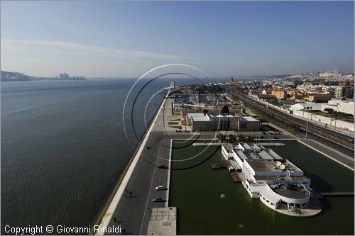 PORTUGAL - LISBON - LISBOA - PORTOGALLO - LISBONA - Belem - veduta dal Padrao dos Descobrimendos (monumento alle scoperte) verso la Torre de Belem e la foce del Tago