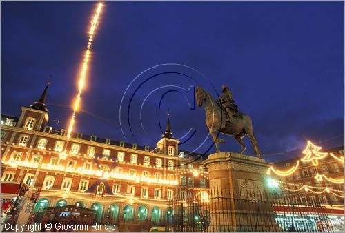 SPAIN - SPAGNA - MADRID - Plaza Mayor durante il natale