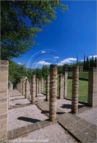 "LA SCARZUOLA E LA CITTA' BUZZIANA"
Montegabbione (TR)
A fianco del convento Francescano della Scarzuola, l'architetto Tommaso Buzzi nel 1956 progettò ed edificò la sua "Città Ideale", concepita come una Grande Macchina Teatrale piena di simbolismi ed allegorie.
La Scala della Vita