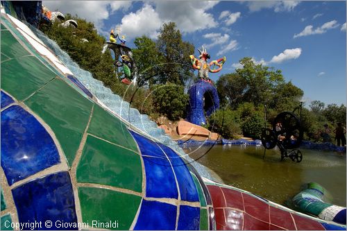 ITALY - Capalbio (GR) - localit Garavicchio - Il Giardino dei Tarocchi - opera originale e fantastica ideata dall'artista francese Niki de Saint Phalle. L'opera rappresenta i 22 Arcani Maggiori dei Tarocchi realizzati con fantastiche sculture di cemento armato e poliestere, ricoperte con mosaico di ceramica , vetri e specchi