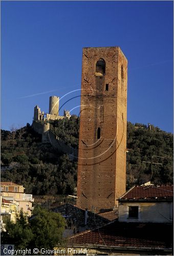 ITALY - LIGURIA - NOLI (SV) - la torre e sullo sfondo il castello