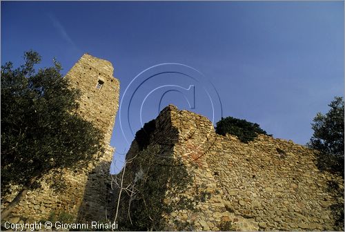 ITALY - LIGURIA - NOLI (SV) - i resti del castello posto sulla sommit del monte Ursino