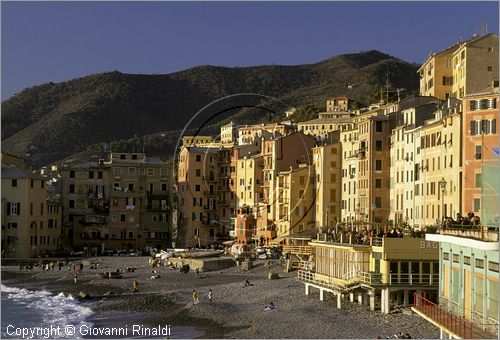 ITALY - LIGURIA - CAMOGLI (GE) - veduta della palazzata e della spiaggia