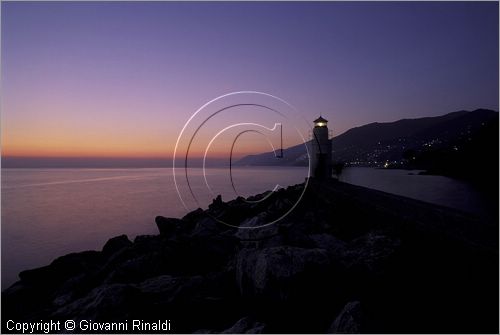 ITALY - LIGURIA - CAMOGLI (GE) - il faro al tramonto sul Golfo Paradiso