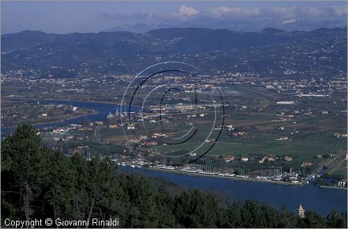 ITALY - LIGURIA - FOCE DEL FIUME MAGRA (SP) - veduta da Montemarcello tra Bocca di Magra e Fiumaretta di Ameglia