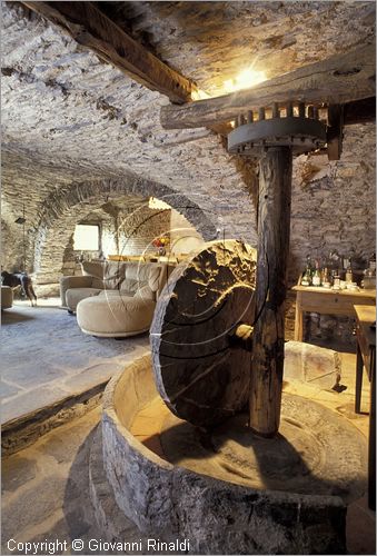 ITALY - LIGURIA - BORGOMARO (IM) - un antico frantoio con macine in pietra