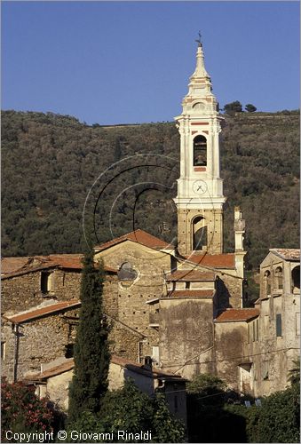 ITALY - LIGURIA - DOLCEDO (IM) - veduta del borgo con il campanile della chiesa di San Tommaso