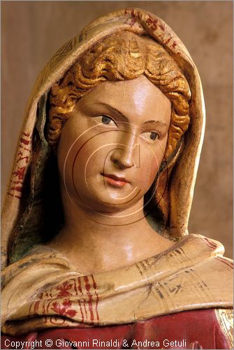 ITALY - ANGHIARI (AR) - Museo Statale di Palazzo Taglieschi - statua in legno di Vergine di Jacopo della Quercia (1373-1438)