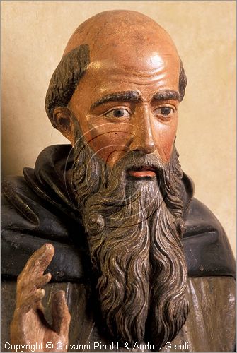 ITALY - ANGHIARI (AR) - Museo Statale di Palazzo Taglieschi - statua in legno di Sant'Antonio Abate di ignoto scultore toscano del XV secolo