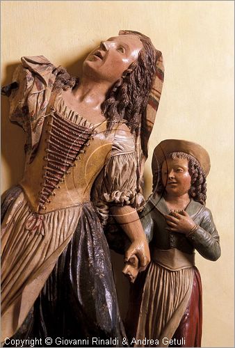 ITALY - ANGHIARI (AR) - Museo Statale di Palazzo Taglieschi - Sala XVIII: sculture in legno  firmate F.M.Angiolini e datate 1799