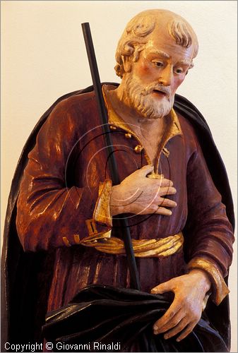 ITALY - MONTALCINO (SI) - Museo Civico e Diocesano d'Arte Sacra: sala F: San Giuseppe genuflesso (legno intagliato e dipinto di scultore senese della prima met del '600)