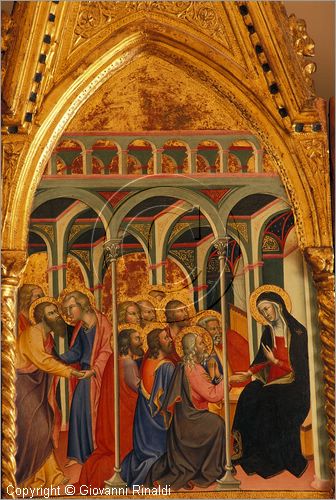 ITALY - MONTALCINO (SI) - Museo Civico e Diocesano d'Arte Sacra: sala A: Polittico dell'Incoronazione della Madonna (fempera su tavola del 1388 di Bartolo di Fredi)