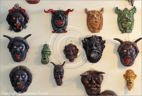 ITALY - PALMI (RC) - Museo Calabrese di etnografia e Folklore "Raffaele Corso" - maschere apotropaiche in ceramica di Seminara