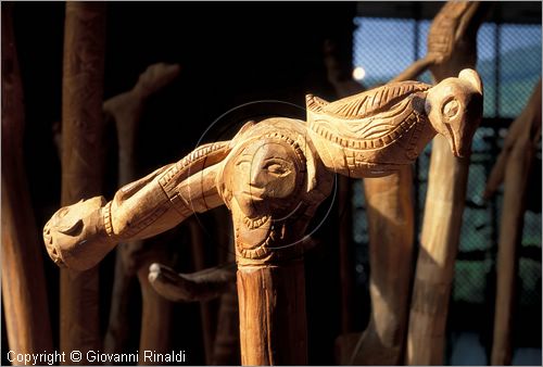 ITALY - PALMI (RC) - Museo Calabrese di etnografia e Folklore "Raffaele Corso" - bastoni da pastore scolpiti