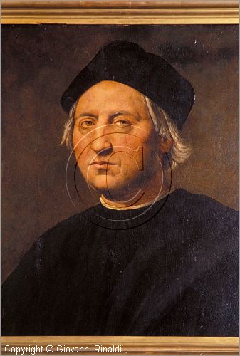 ITALY - Genova Pegli - Museo Navale - Sala di Giove - ritratto di Cristoforo Colombo attribuito al Ghirlandaio