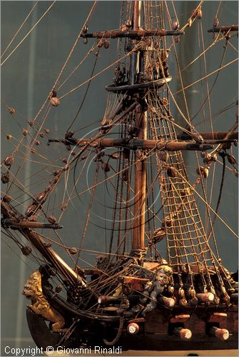 ITALY - Genova Pegli - Museo Navale - Sala degli Stemmi - modellino votivo di vascello veneto a due ponti da 48 cannoni