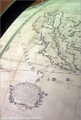 ITALY - Genova Pegli - Museo Navale - Sala di Giove ed Europa - Sala dei Globi del Coronelli - particolare di Globo terrestre del 1688 in cui si vede la California come isola