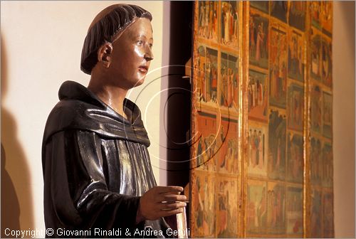 ITALY - PIENZA (SI) - Museo Diocesano d'Arte Sacra - sala 2: Statua lignea di San Leonardo proveniente dalla Pieve dei Santi Leonardo e Cristoforo a Monticchiello (Domenico di Niccl dei Cori)