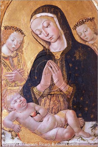 ITALY - PIENZA (SI) - Museo Diocesano d'Arte Sacra - sala 6: Madonna e angeli adoranti Ges Bambino (Bernardino Fungai, 1490 circa) proveniente dalla chiesa di San Francesco a Pienza