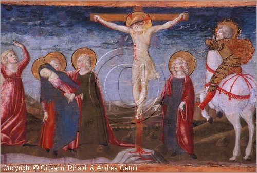 ITALY - PIENZA (SI) - Museo Diocesano d'Arte Sacra - sala 6: Crocifissione (tavola di Neroccio di Bartolomeo de' Landi, 1470-80)