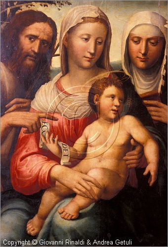 ITALY - PIENZA (SI) - Museo Diocesano d'Arte Sacra - sala 7: Madonna col Bambino, San Giovanni Battista e Santa Caterina (Bartolomeo Neroni detto il Riccio - met del '500) proveniente dalla cappella della Madonna delle Grazie a San Giovanni d'Asso)
