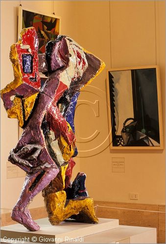ITALY - ROMA - Galleria d'Arte Moderna - Novecento - Fronte nuovo delle arti - neorealismo-neocubismo - "Bombardamento notturno" (1954) di Leoncillo