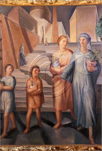 ITALY - ROMA - Galleria d'Arte Moderna - Novecento - Il ritorno ai valori "arcaici" di un'italia contadina - "donne di notte" (1926) di Ferruccio Ferrazzi