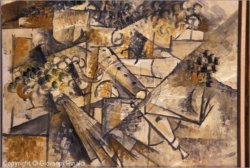 ITALY - ROMA - Galleria d'Arte Moderna - Novecento - Il tempo delle avanguardie - "Natura morta con clarinetto, ventaglio e grappolo d'uva" (1911) di Georges Braque