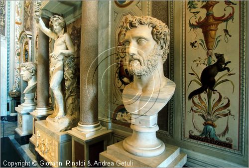 ROMA
Galleria Borghese
Salone di Ingresso
statua di Bacco e busto di Antonino Pio