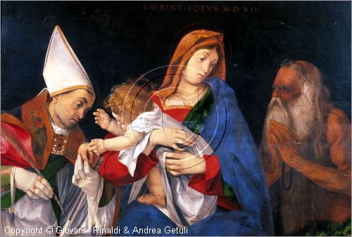 ROMA
Galleria Borghese
Pinacoteca - Sala XX
"Madonna col Bambino" di Lorenzo Lotto del 1508