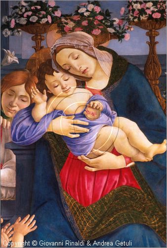 ROMA
Galleria Borghese
Pinacoteca - Sala IX
"Madonna col bambino San Giovannino e angelo" del Botticelli e aiuti (1488)
particolare